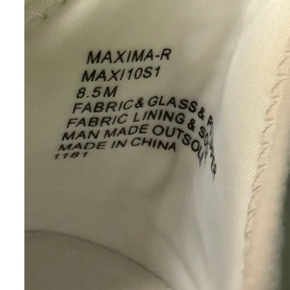Steve Madden Maxima White Rhinestone Sneakers Womens 8.5 Chunky Sole